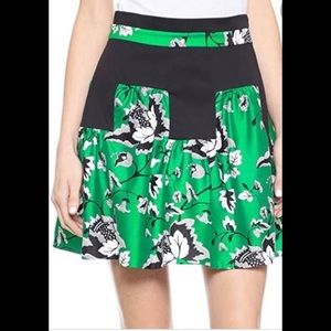 Claire Skirt in Simple Toile Garden Green & Black